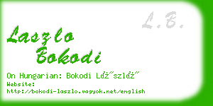 laszlo bokodi business card